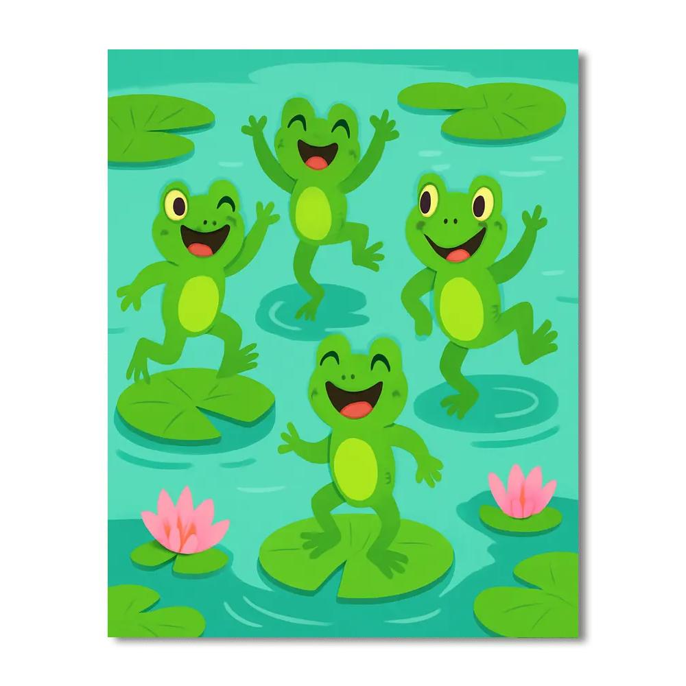 Dancing Frogs Painting By Numbers Kit