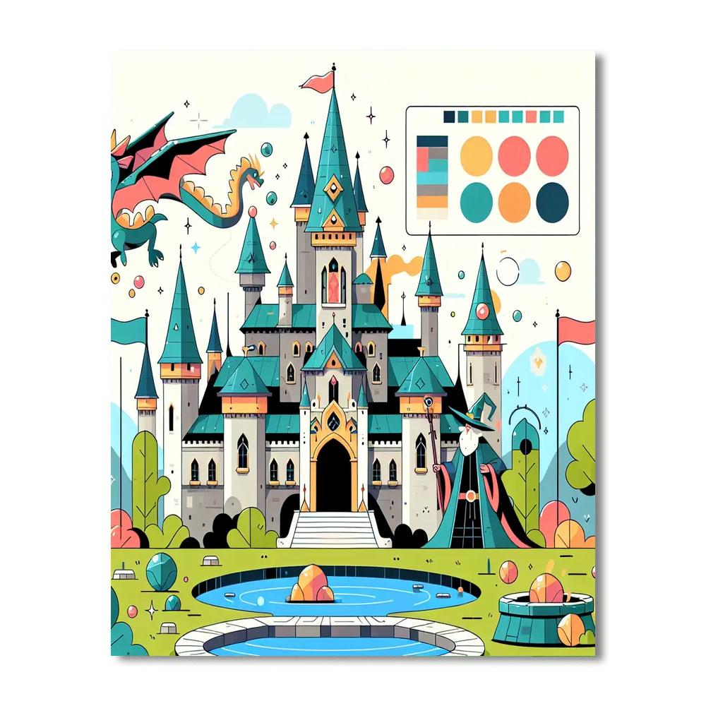 Mystic Castle Paint By Numbers Art