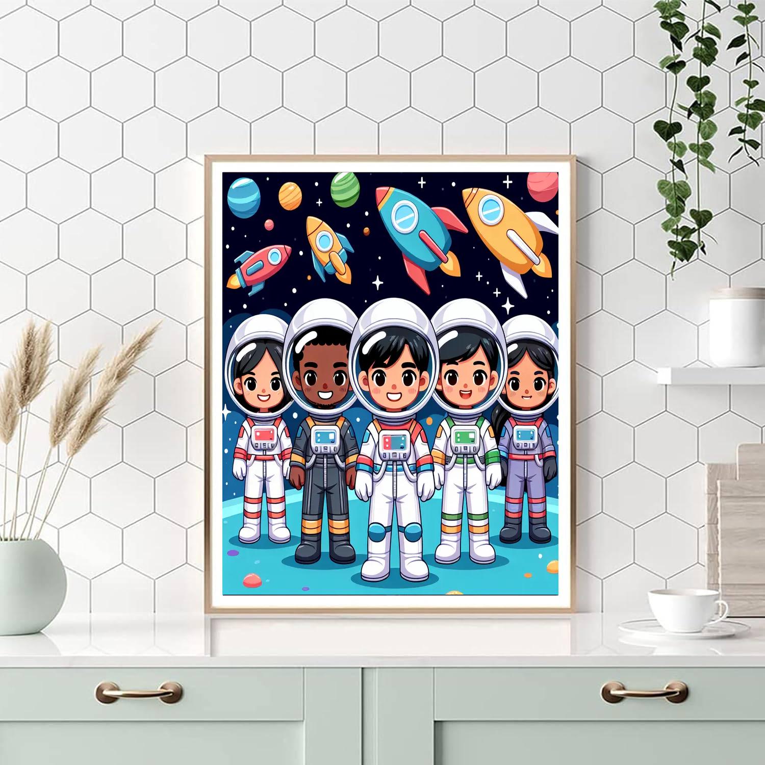 Deep Space Explorers Paint By Numbers Art