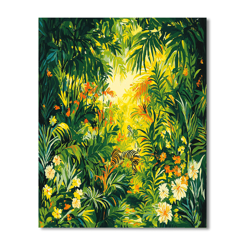 Henri Rousseau Inspired A Day In The Jungle  Paint By Numbers Art