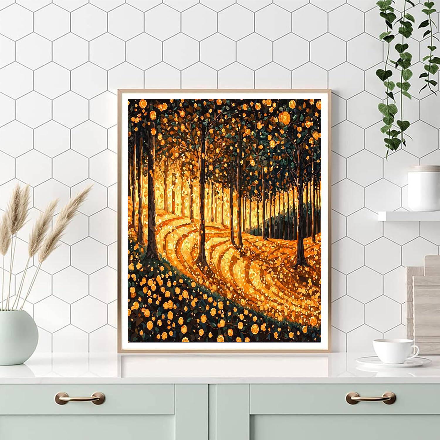 Gustav Klimt Inspired Klimt's Enchanted Grove  Numbered Painting Kits