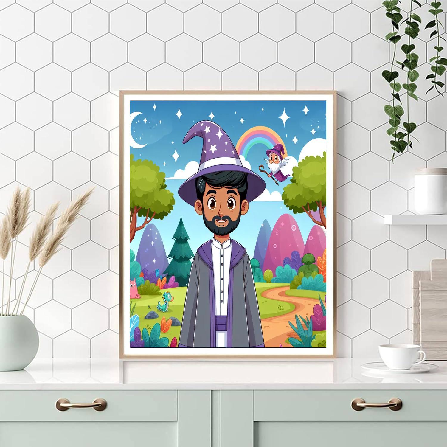 Wizard's Magical Journey Paint By Numbers Art