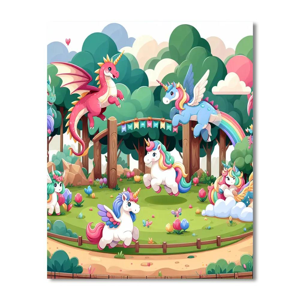 Fantasy Creature Playground Painting Number Kit