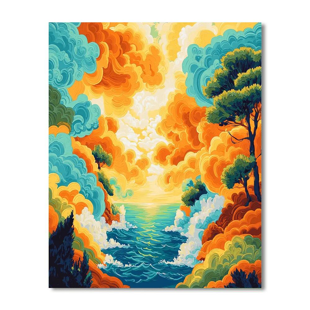 Michelangelo Inspired Whimsical Elements  Paint By Numbers