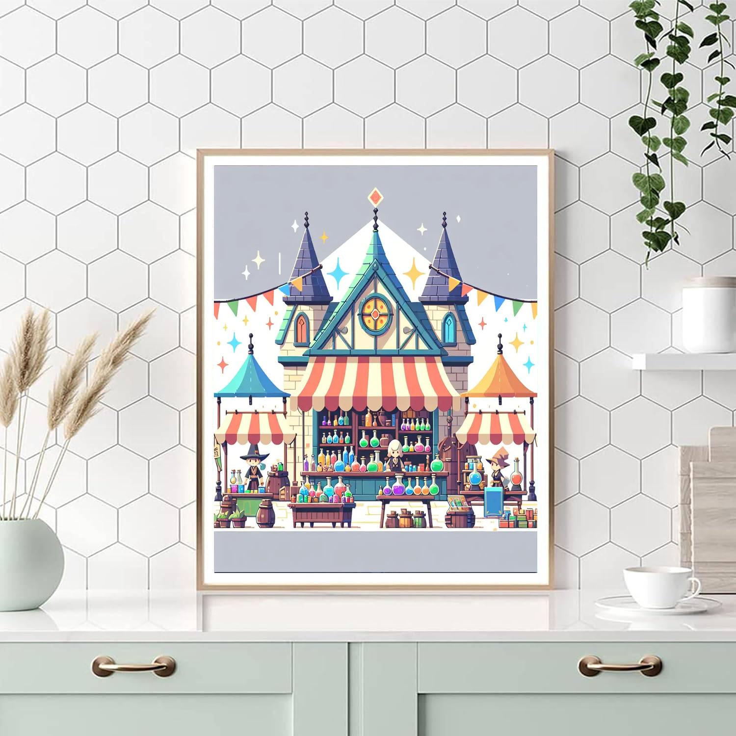 Magical Marketplace DIY Paint By Numbers