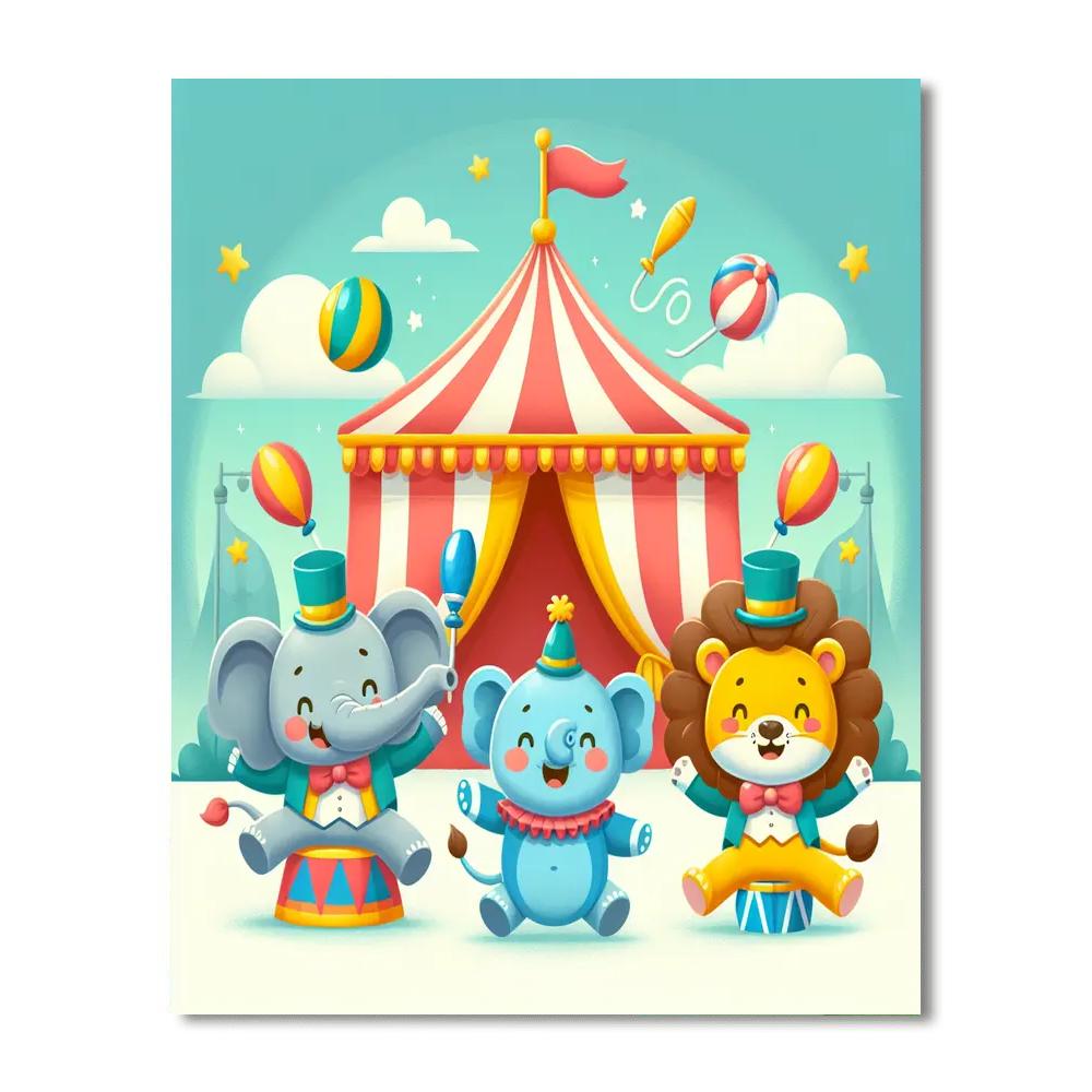 Circus Animal Friends Paint By Color