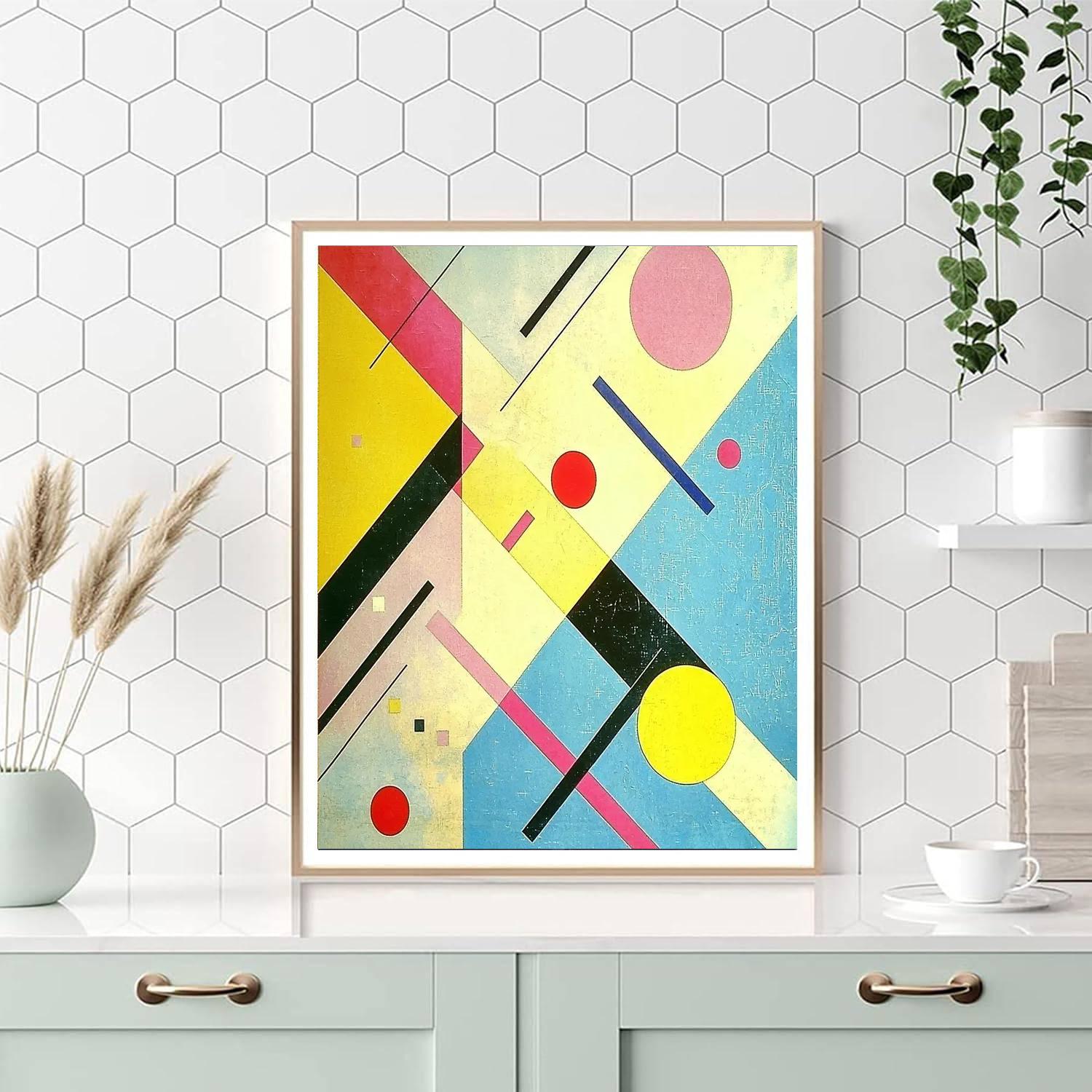 Kazimir Malevich Inspired Energized Abstraction  Paint By Color