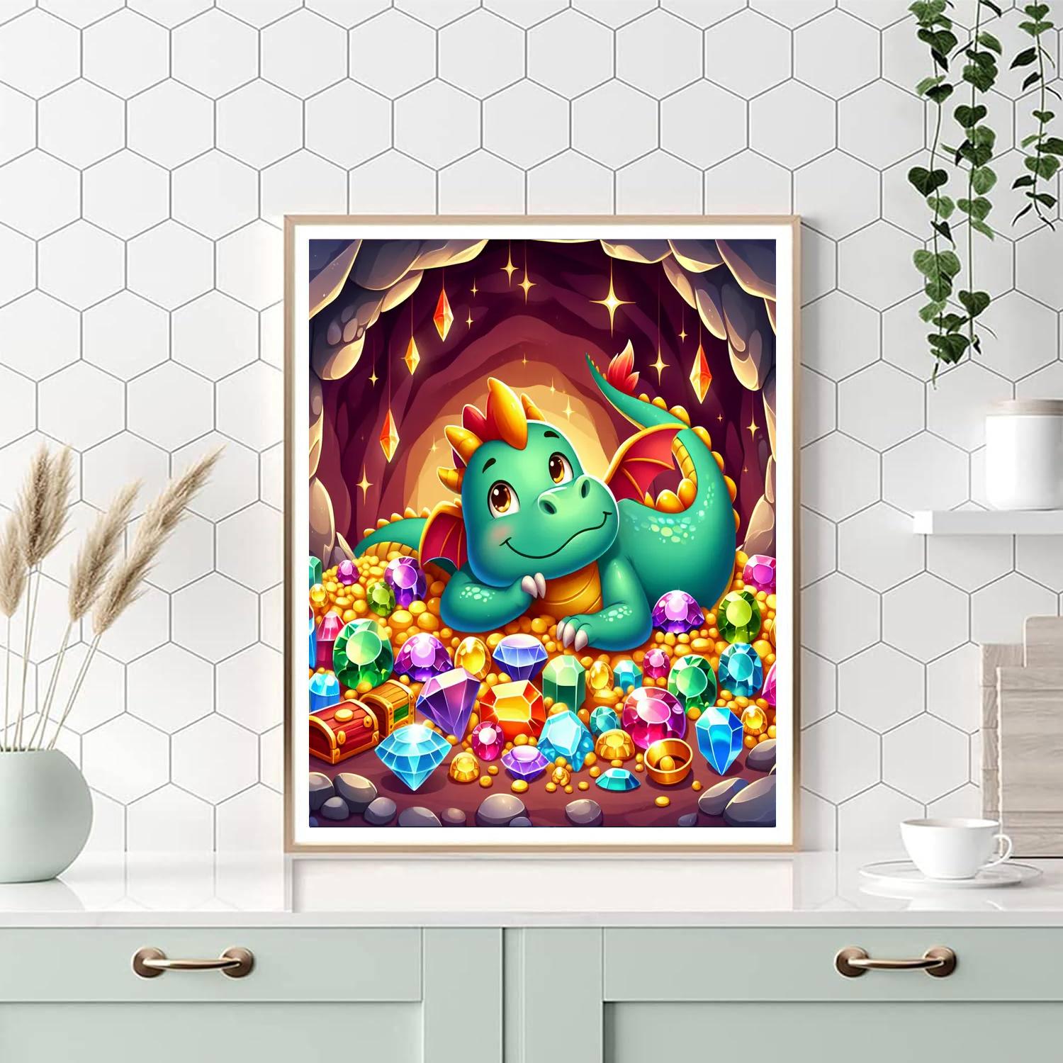 The Magical Dragon's Lair DIY Paint By Numbers