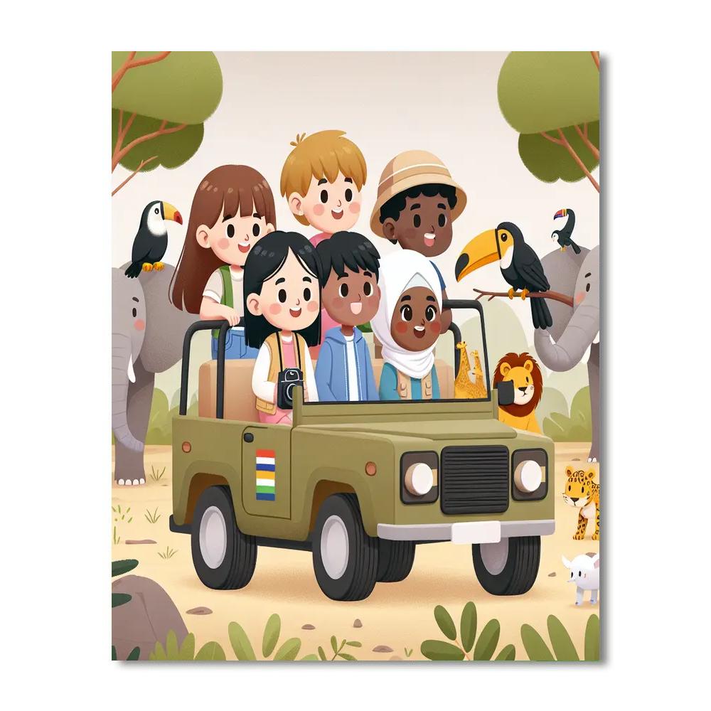 Jungle Journey Safari Paint By Numbers Art