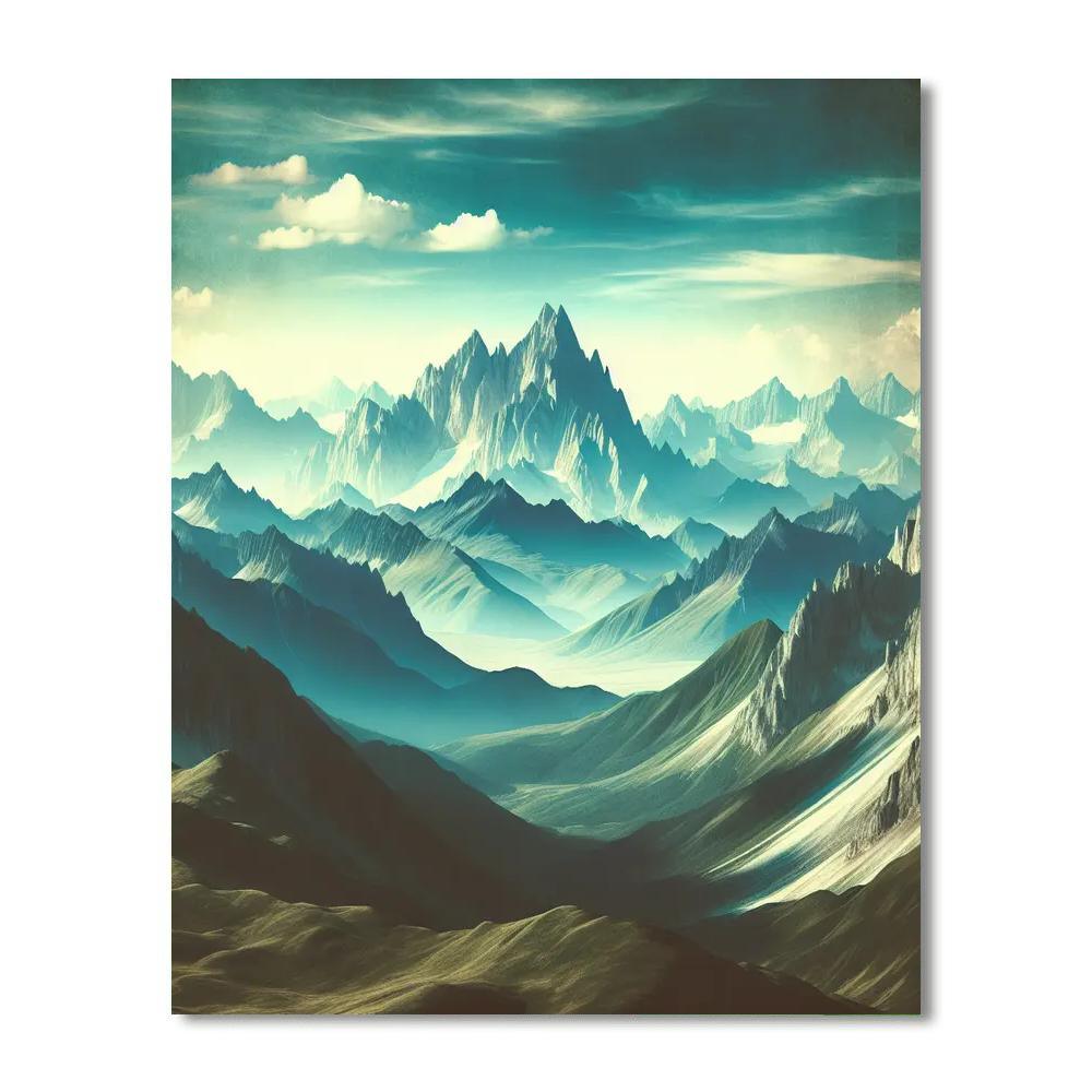 Spectacular Mountain Vista DIY Paint By Numbers