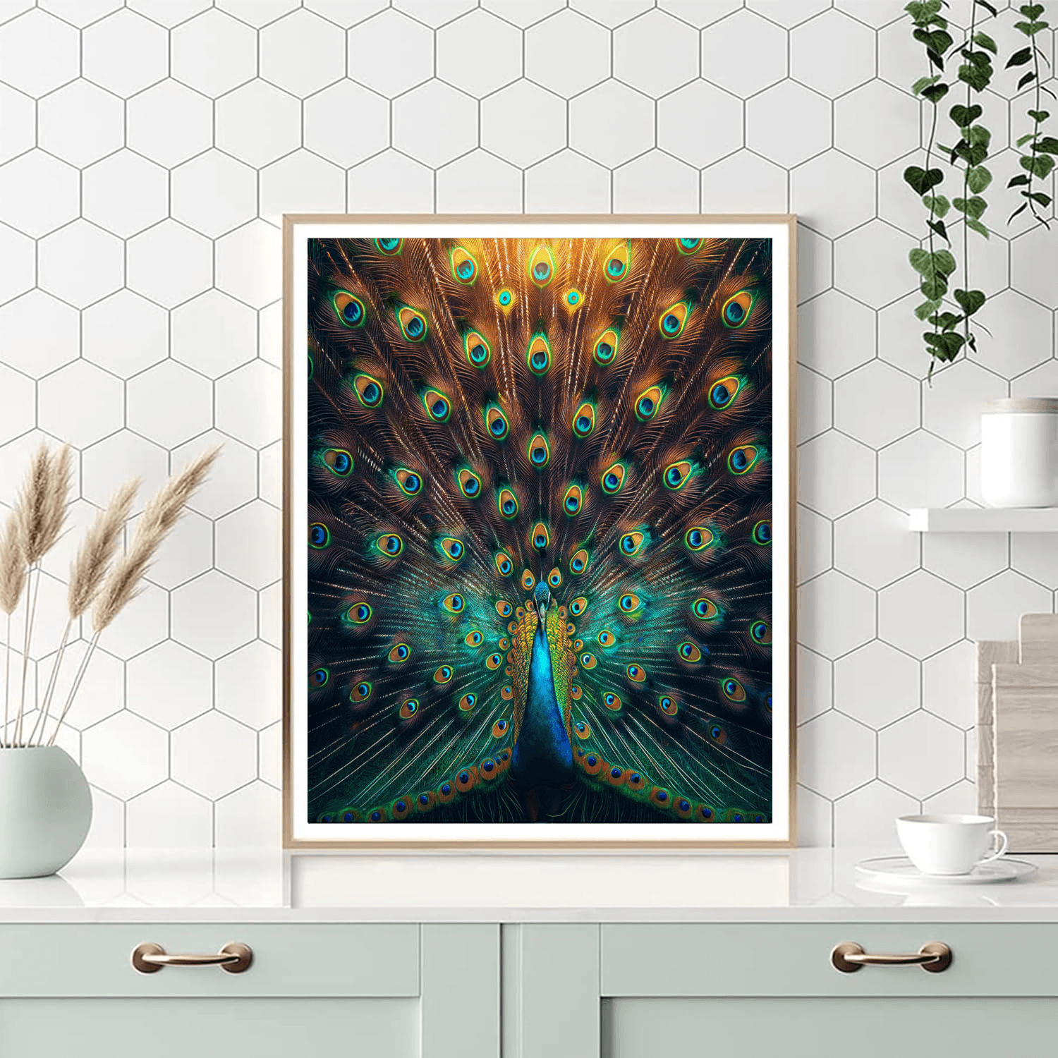 Elegant Peacock Splendor - DIY Painting By Numbers Kit