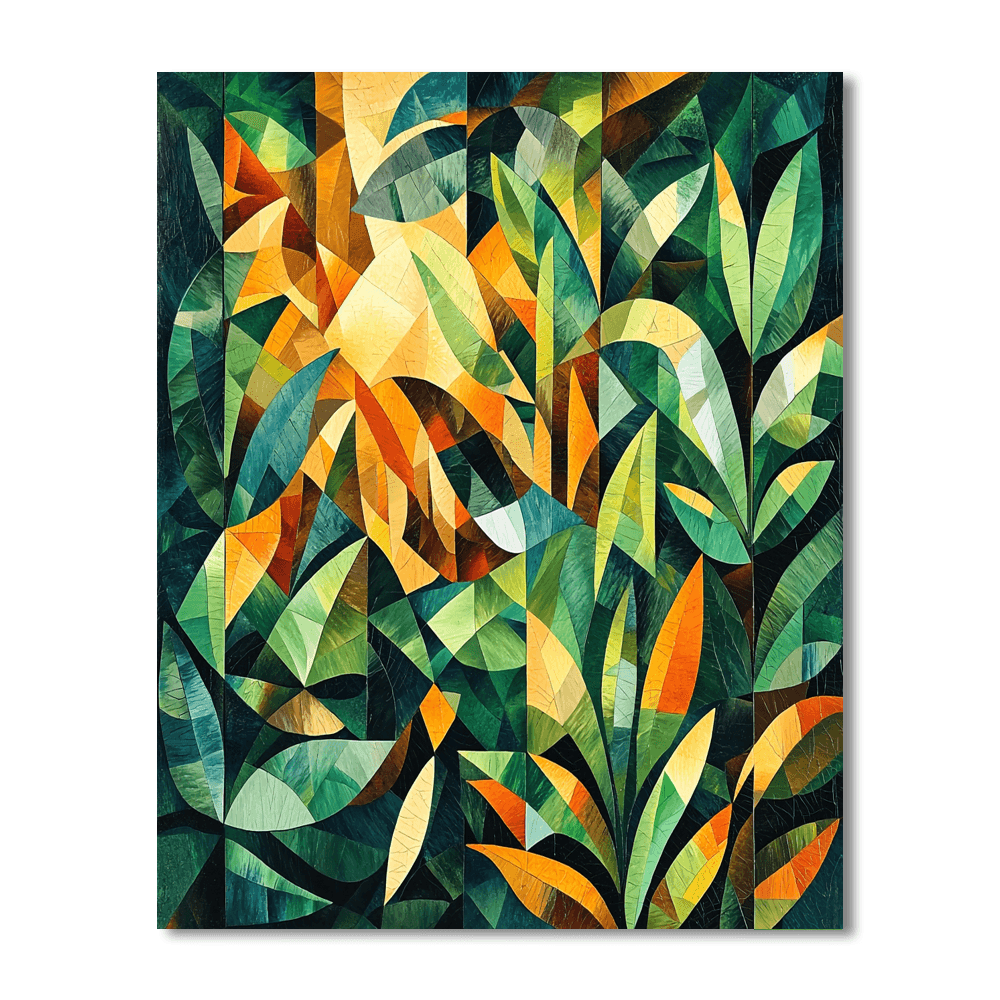 Pablo Picasso Inspired Cubist Jungle  Painting By Numbers Kit