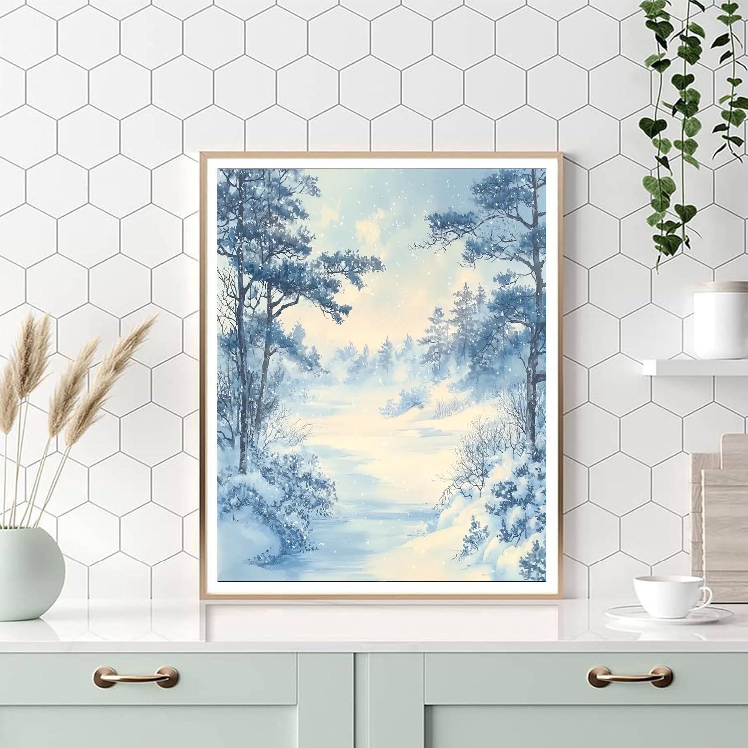 Utagawa Hiroshige Inspired The Silent Snowfall  Painting By Numbers Kit