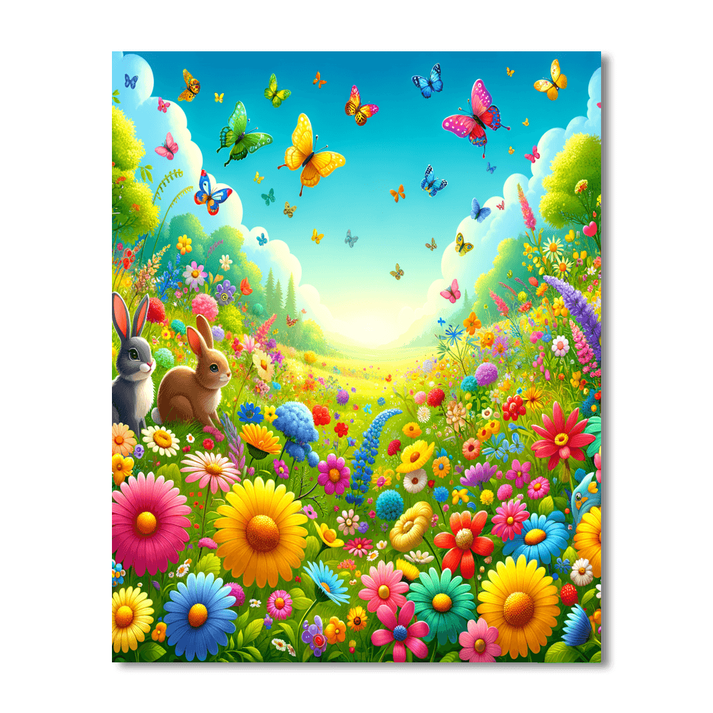 Sunny Meadow Adventure Paint By Numbers