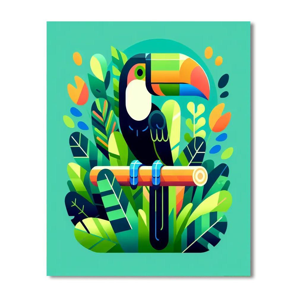 Tropical Toucan Expedition Paint By Color