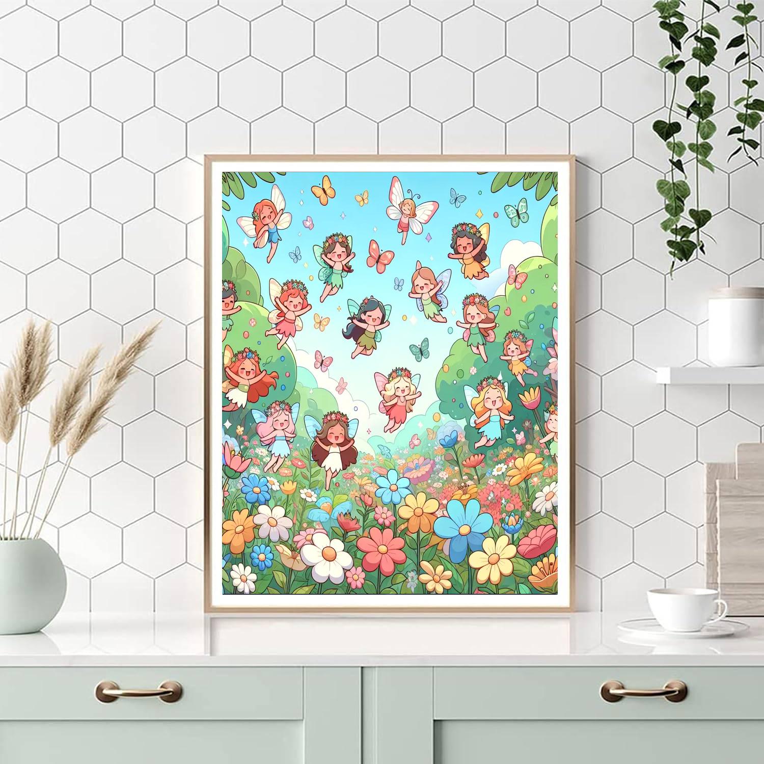 Adventure In A Fairy Garden Number Painting