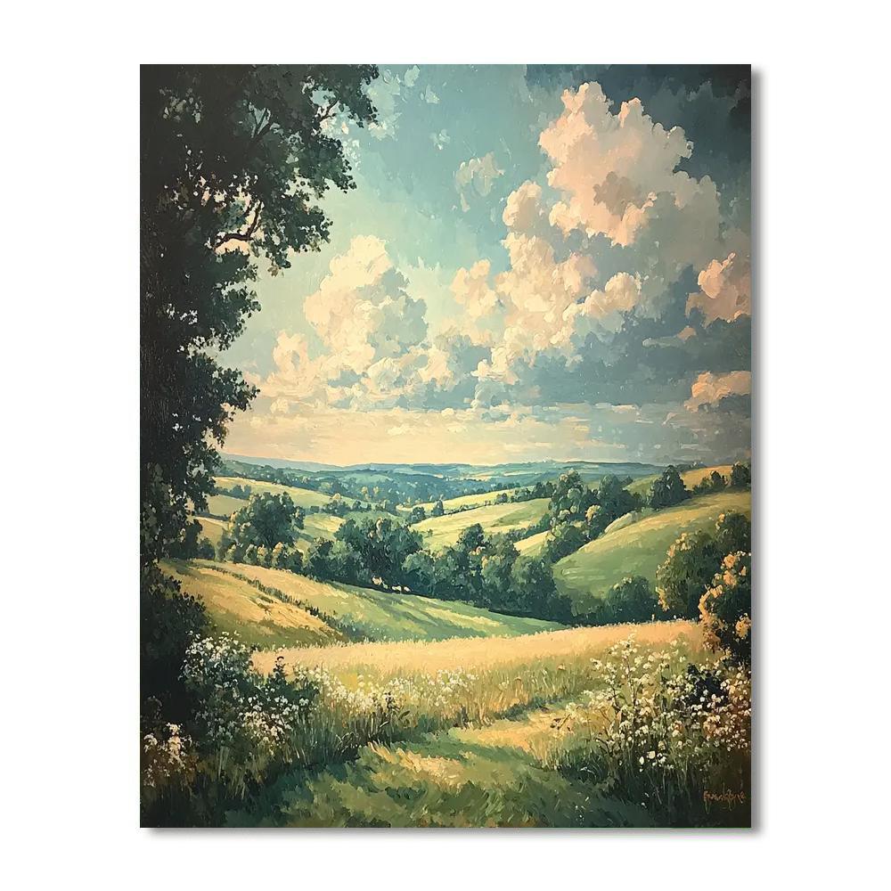 Thomas Gainsborough Inspired Idyllic Countryside Serenade  Paint By Color
