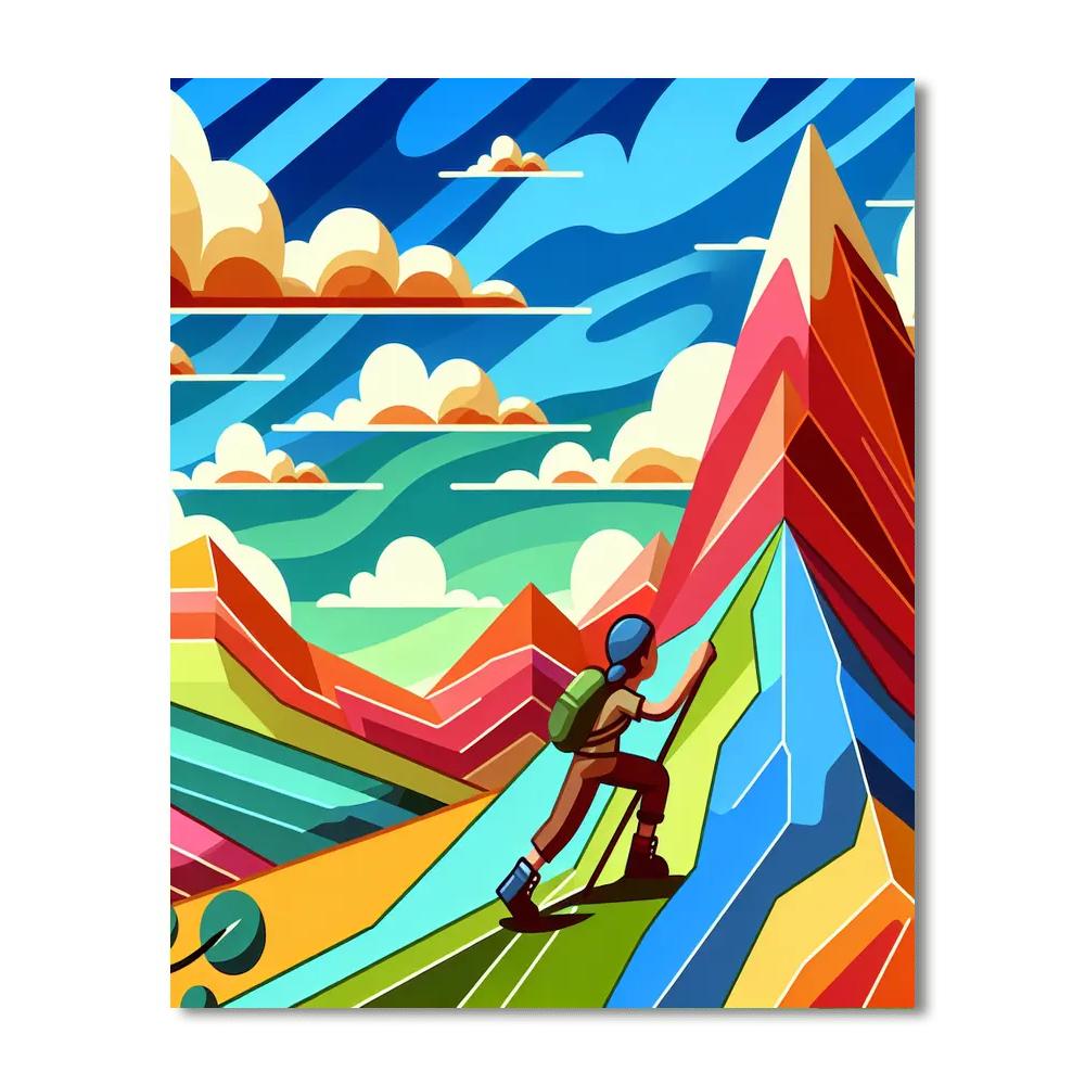 Mystic Mountain Adventure Paint By Numbers Art