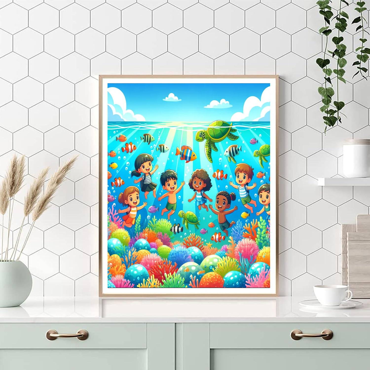 Exploration Of The Ocean Depths Painting By Numbers Kit