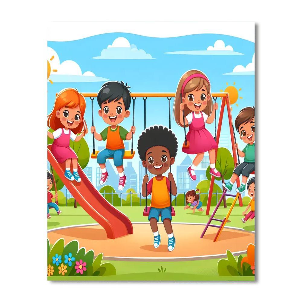 Energetic Playground Fun Paint By Number