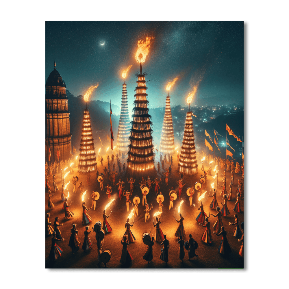 Beltane Fire Festival - Scotland Painting By Numbers Kit