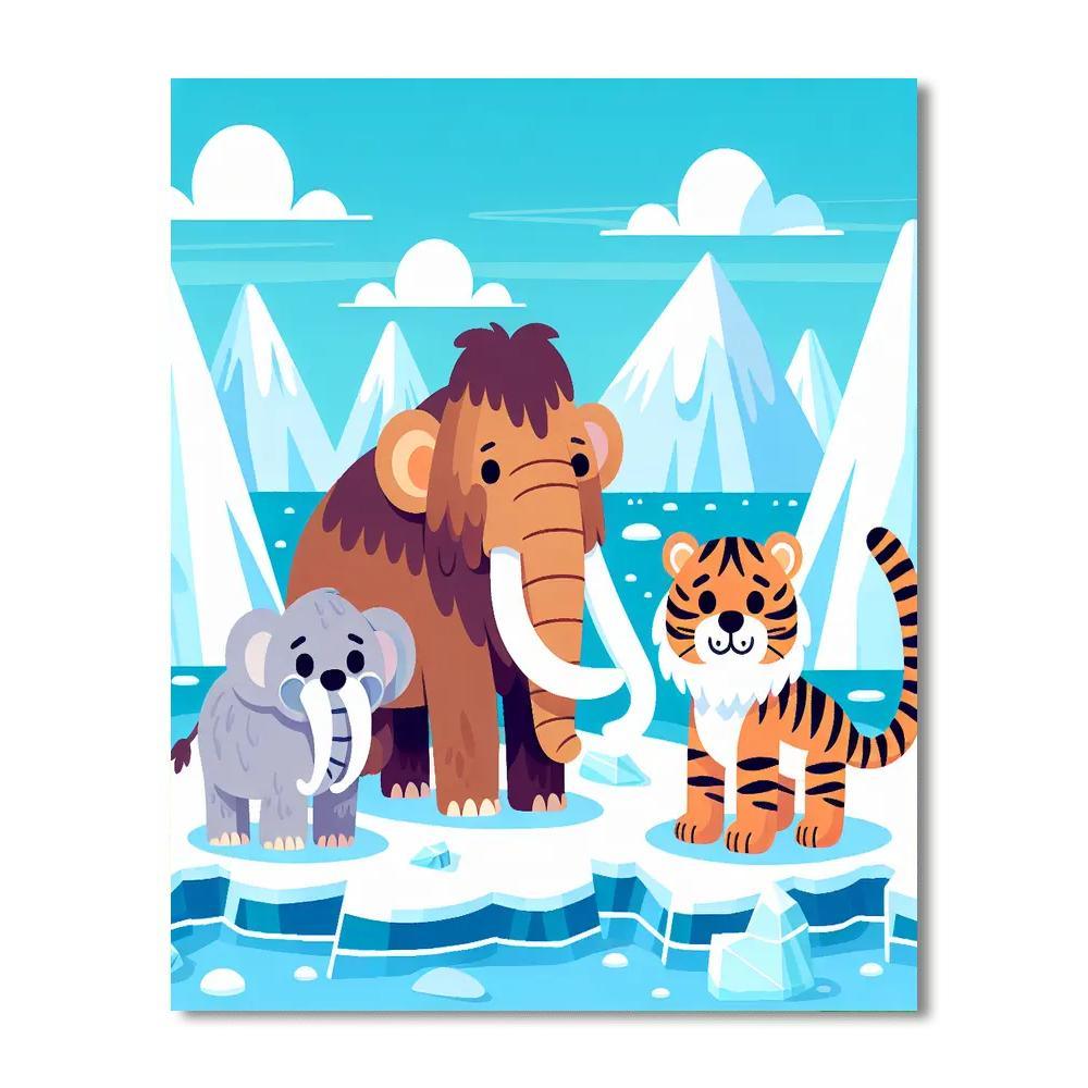 Ice Age Mammoth Journey Paint By Numbers Art