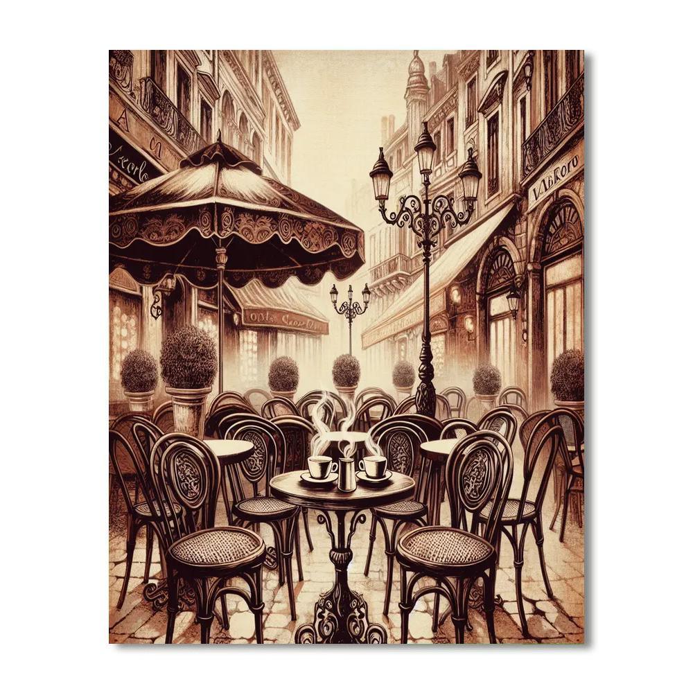 Charming Vintage Café Paint By Number