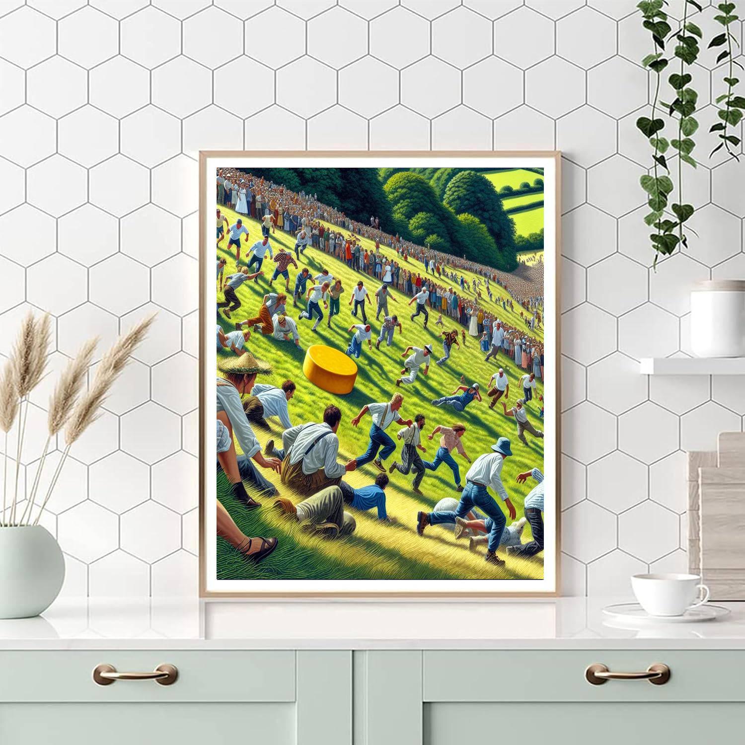 Cooper's Hill Cheese-rolling Festival - United Kingdom Numbered Painting Kits