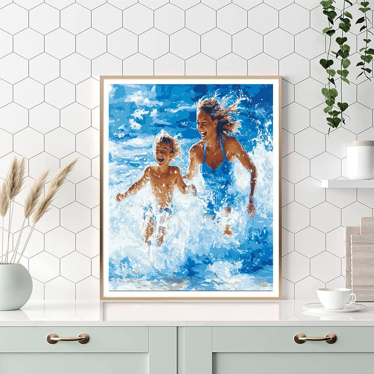 Ocean Waves Of Laughter DIY Paint By Numbers