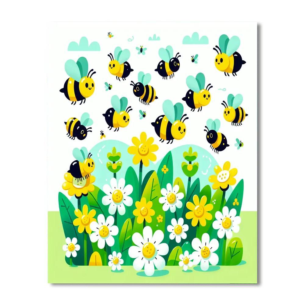 Busy Bee Harmony Number Painting