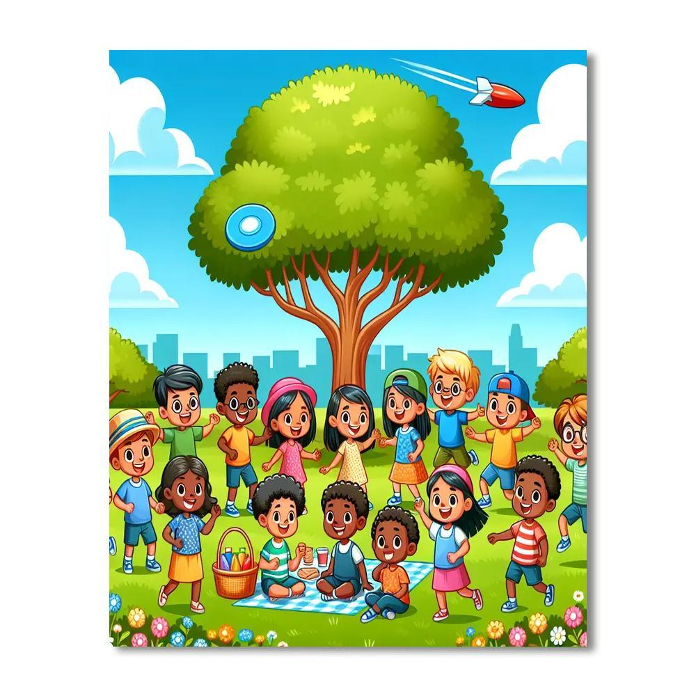 Sunny Days At The Park Paint By Color