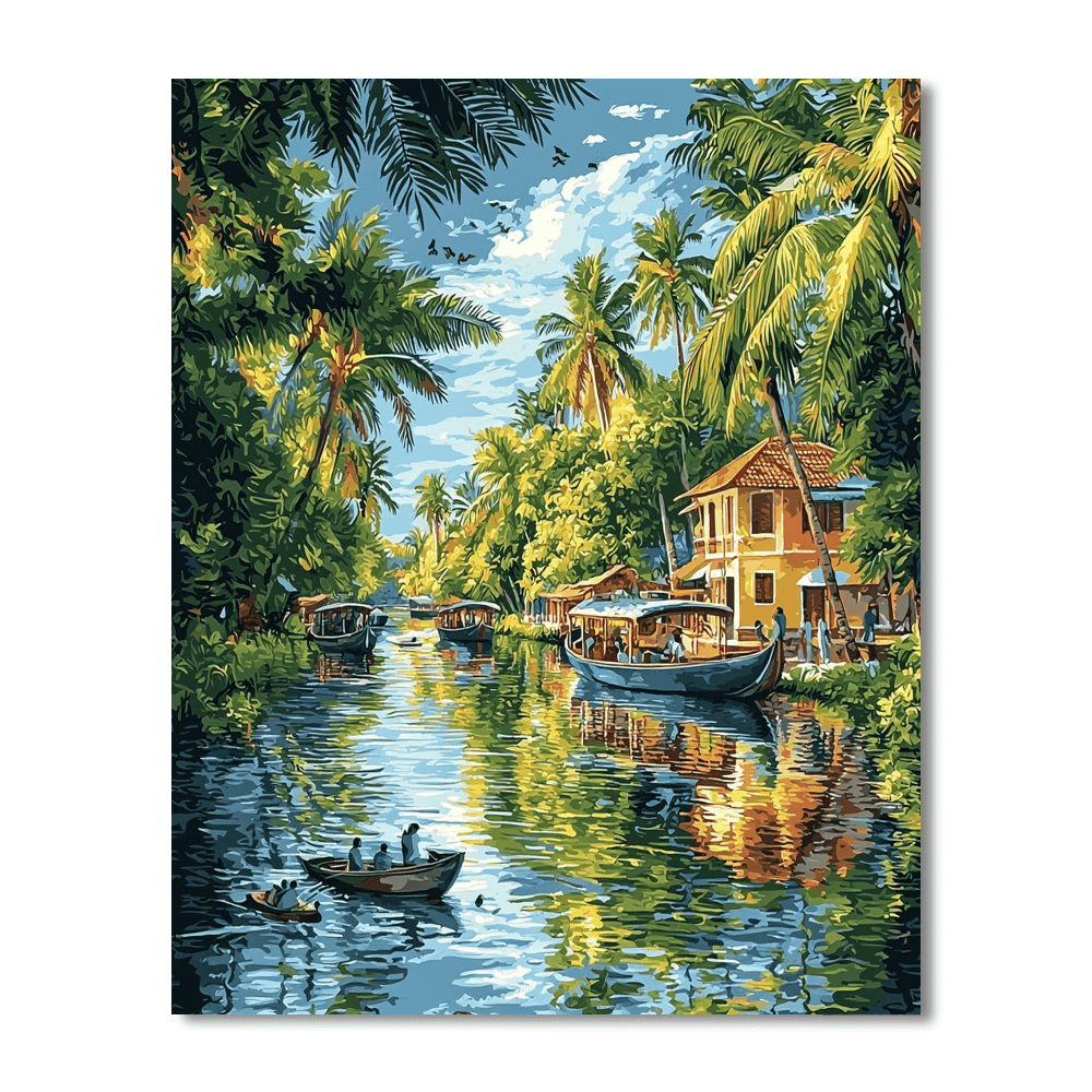 Kumarakom Backwaters Paint By Numbers
