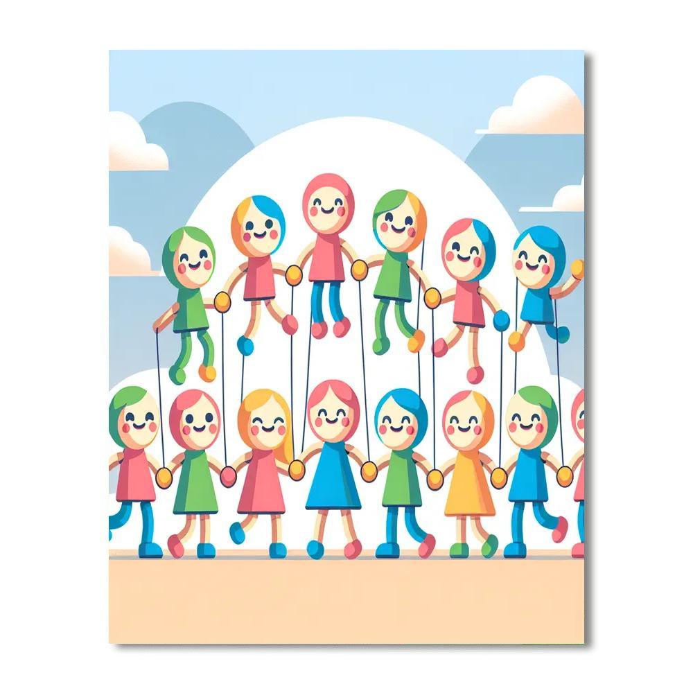 Parade Of Puppets Paint By Numbers Art