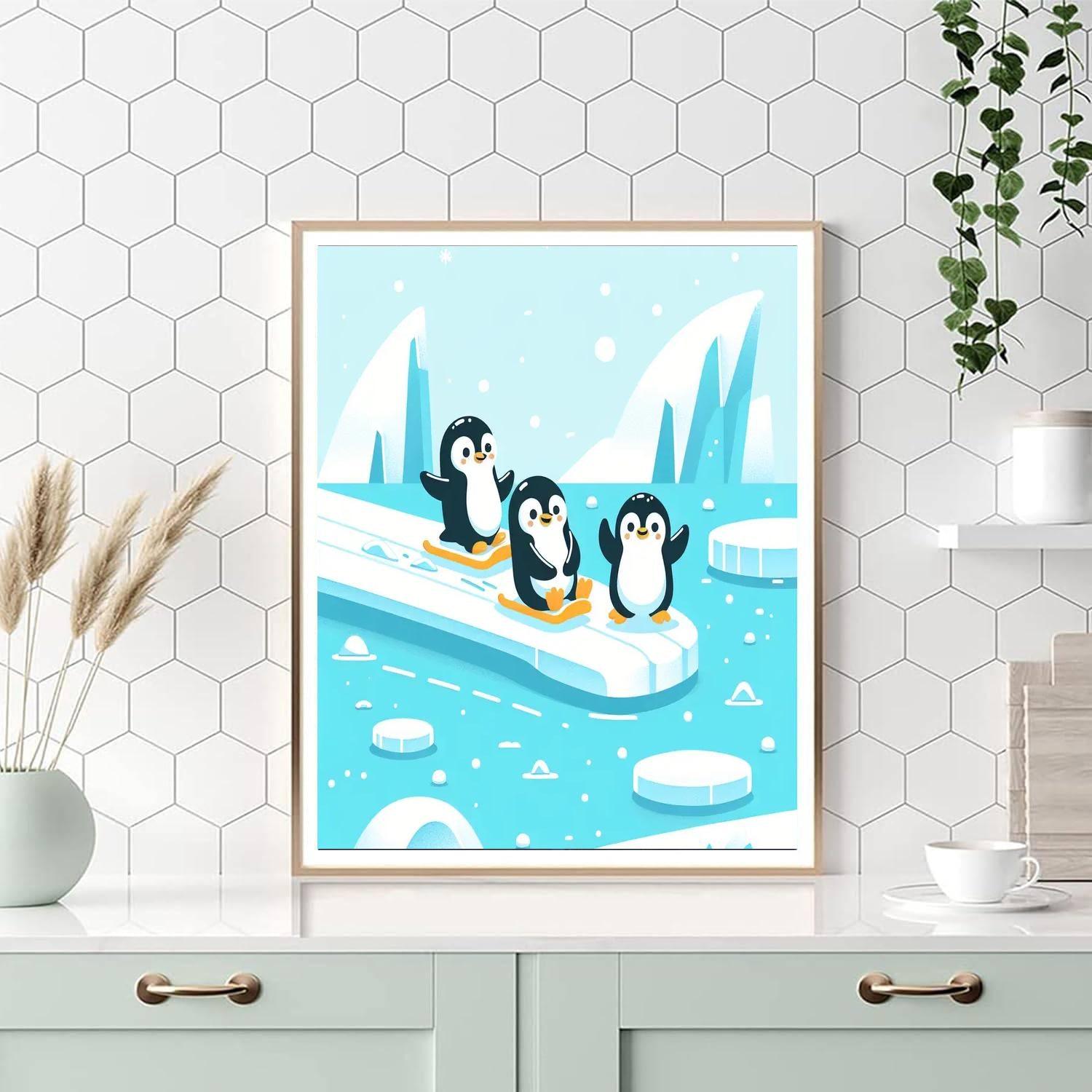 Polar Penguin Playdate Numbered Painting Kits