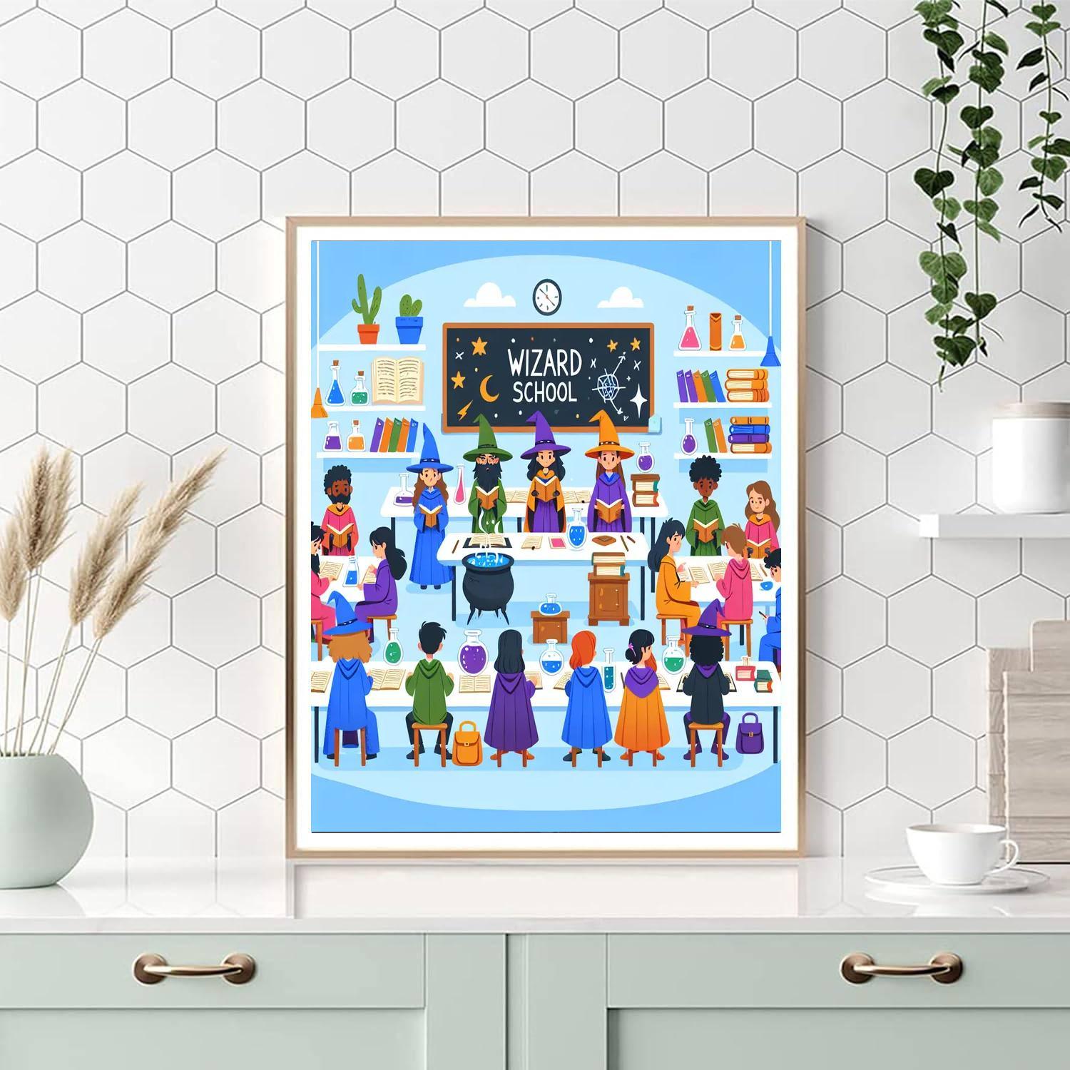 Wizard School Of Magic Paint By Numbers Art