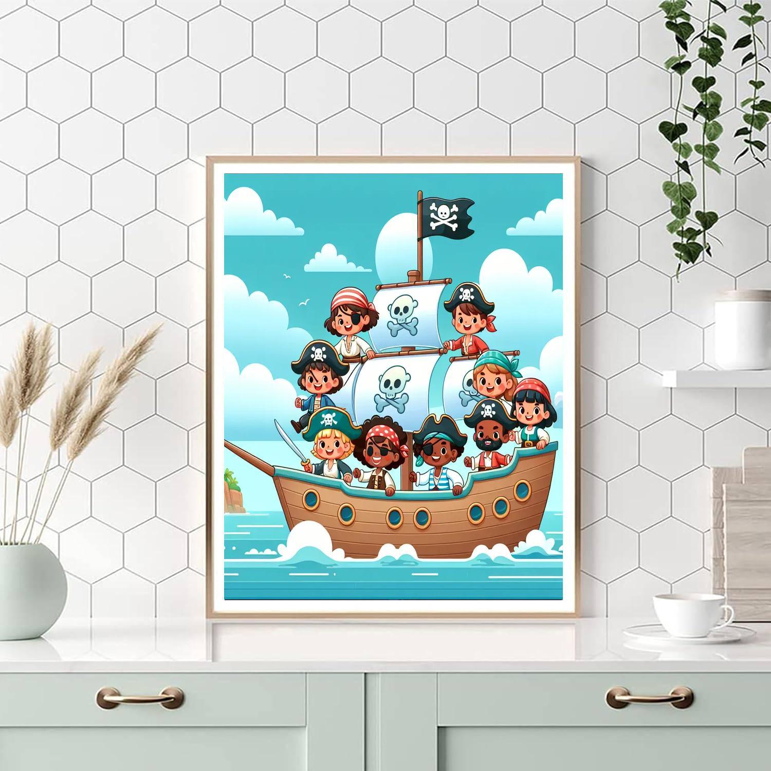 Pirate Adventure At Sea Numbered Painting Kits