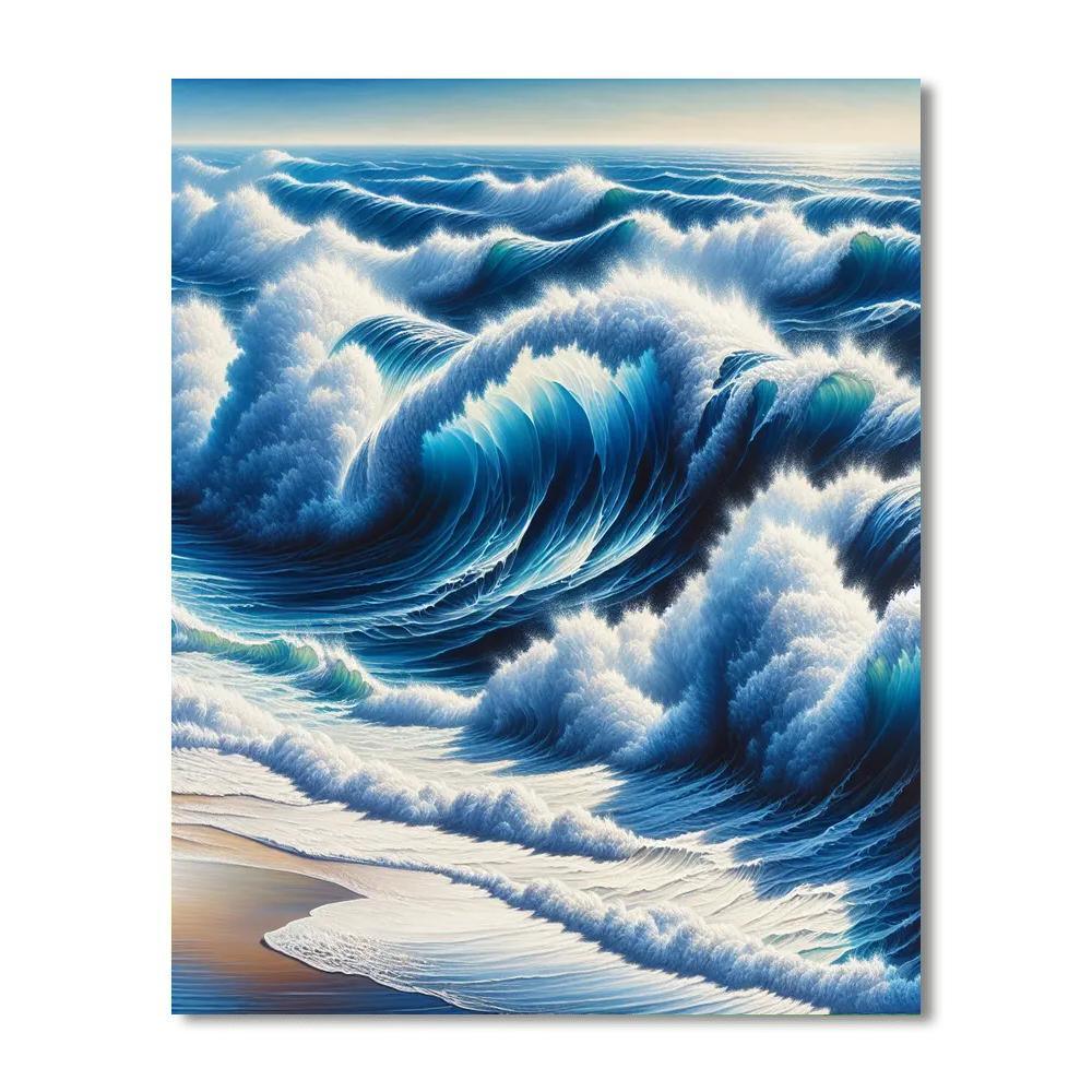 Mesmerizing Ocean Waves Paint By Color
