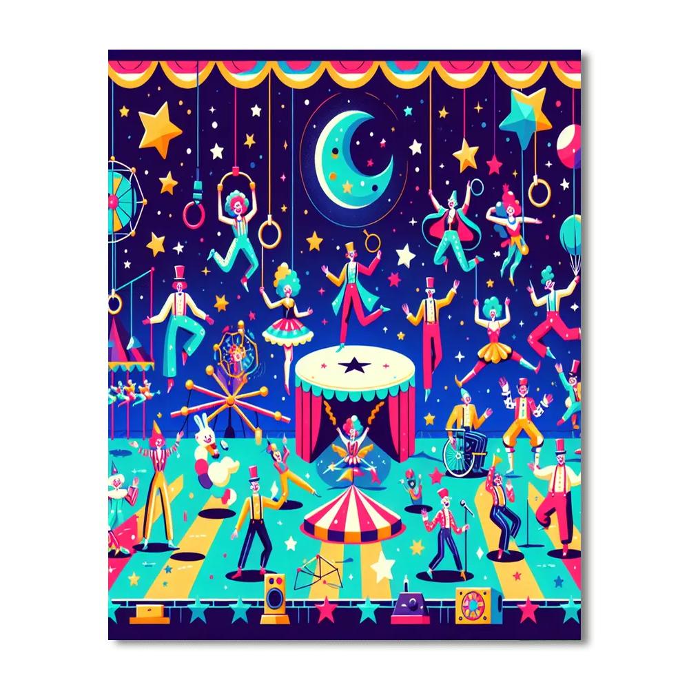 Celestial Circus Spectacle Painting By Numbers Kit