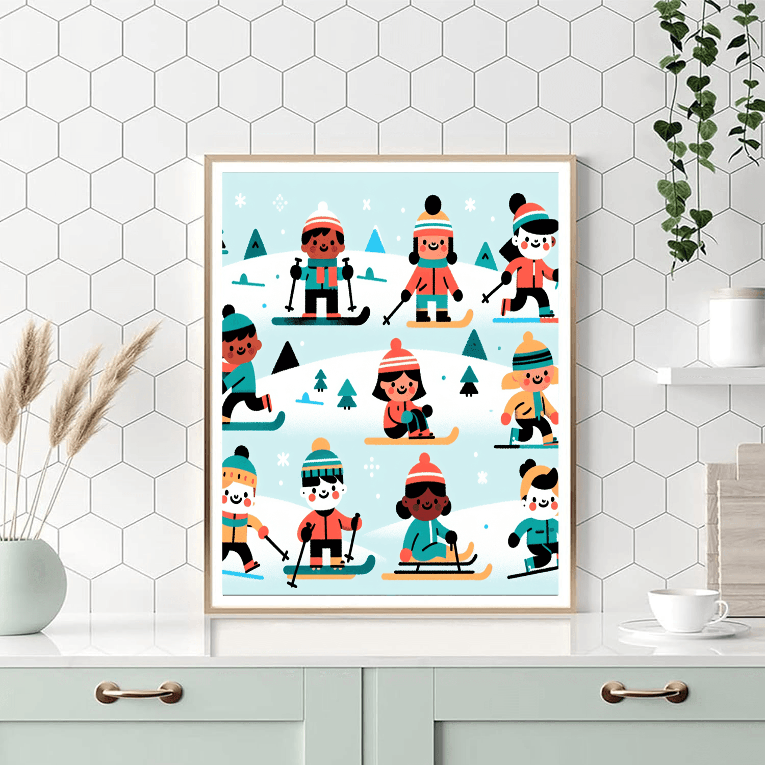 Alpine Winter Fun Paint By Number