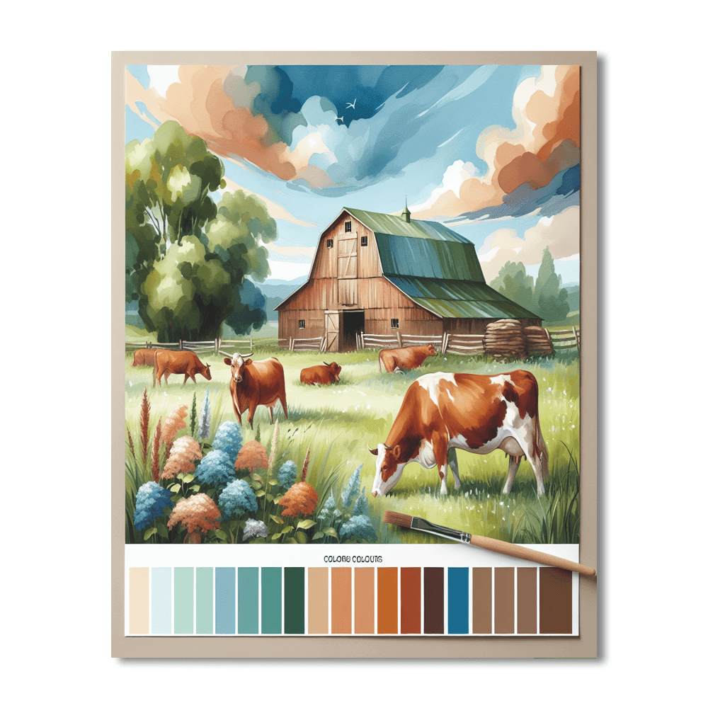 Cattle Harmony Paint By Numbers Art