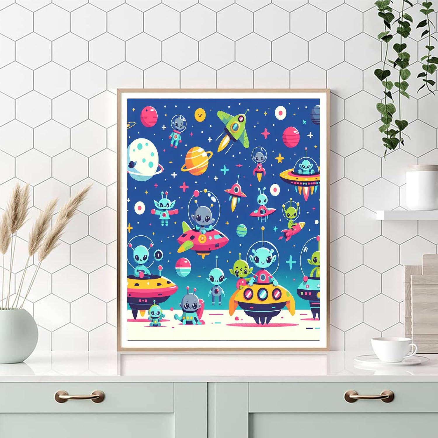 Adventurous Space Safari Numbered Painting Kits