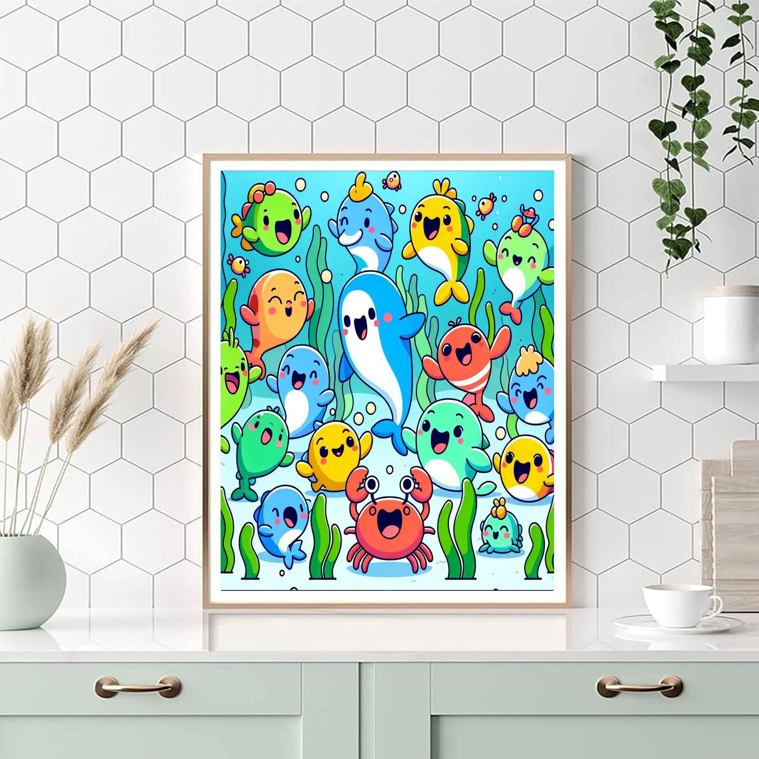 Ocean Party Paint By Numbers Art