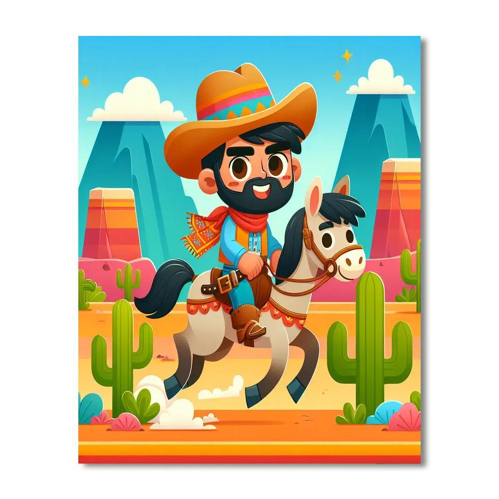 Wild West Trail Paint By Numbers Art
