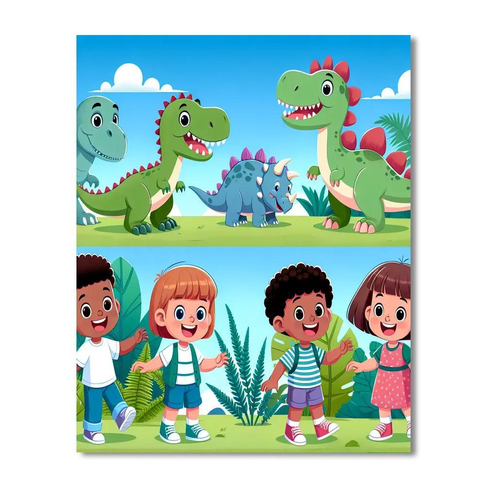 Jurassic Explorers Paint By Color