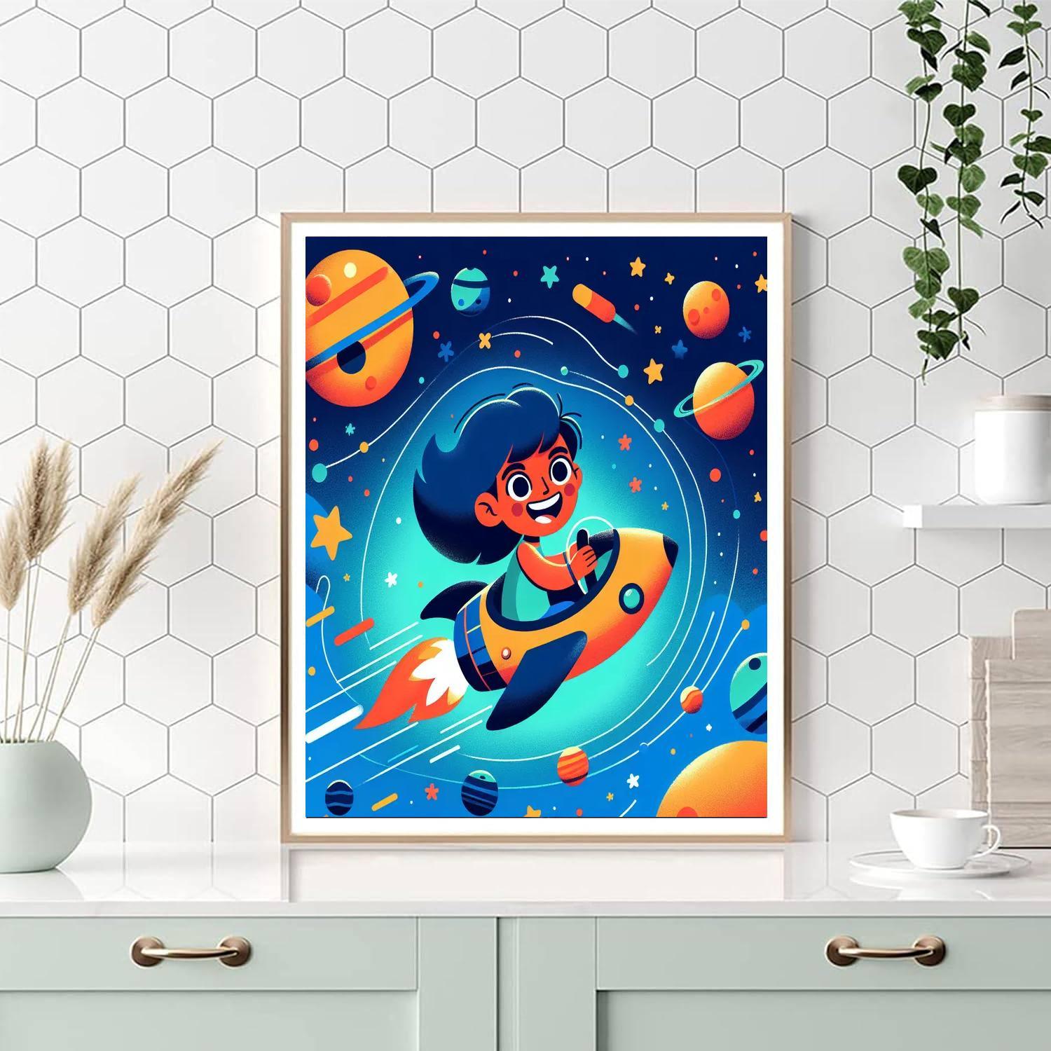 Cosmic Rocket Ride Paint By Numbers Kits