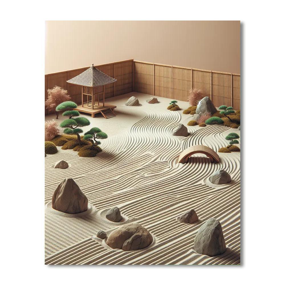 Calming Zen Garden Numbered Painting Kits