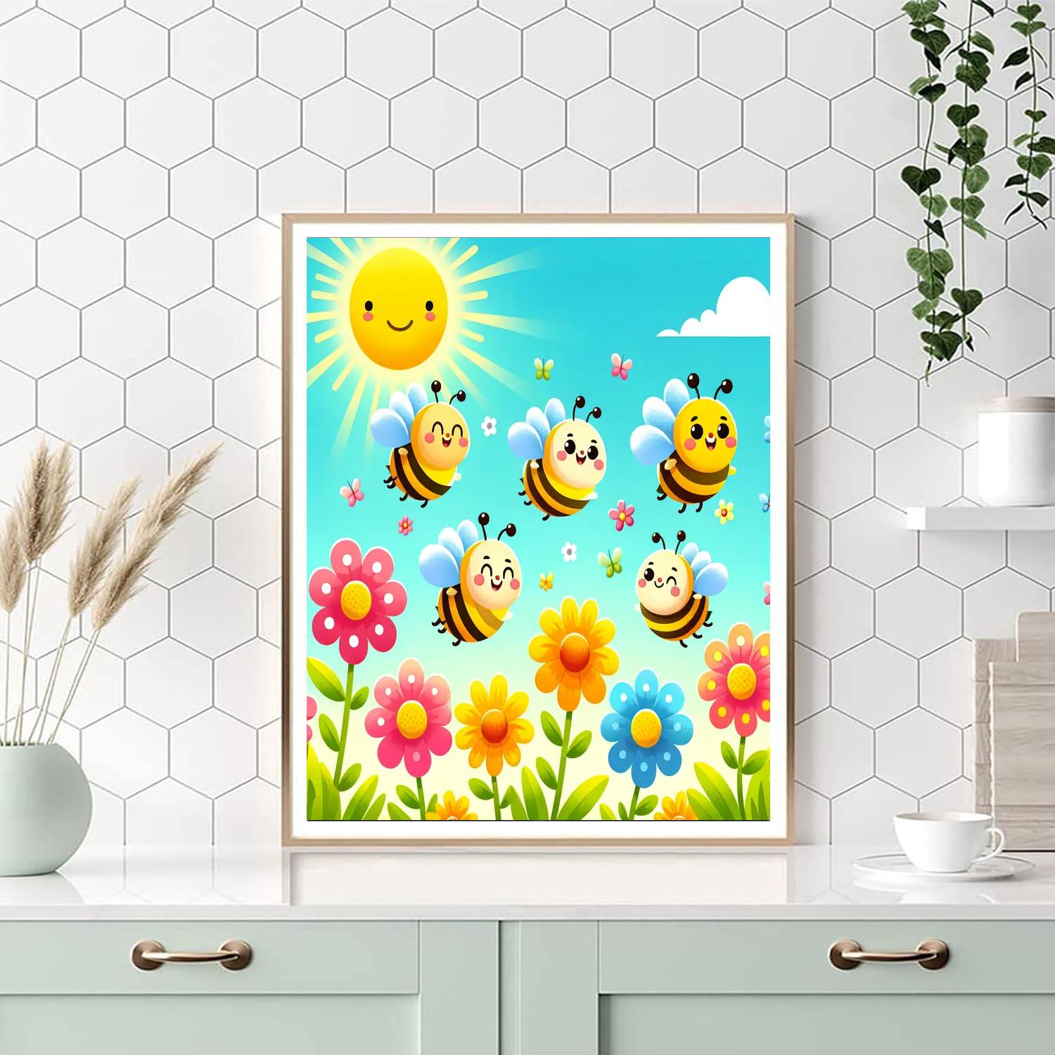 Sweet Honey Bees Numbered Painting Kits