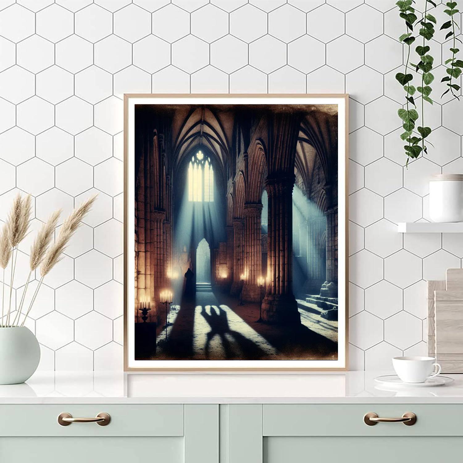 Gothic Abbey Shadows Paint By Numbers Kits