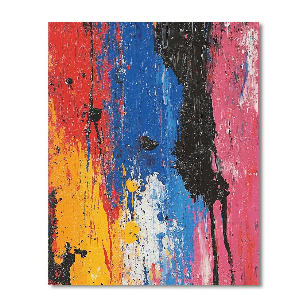 Jackson Pollock Inspired Abstract Reflections Of Time  Number Painting