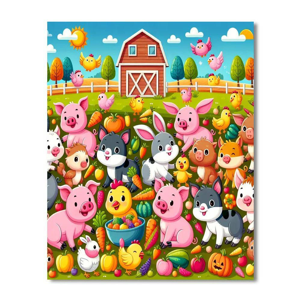 Happy Harvest Celebration Number Painting
